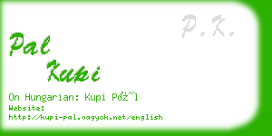 pal kupi business card